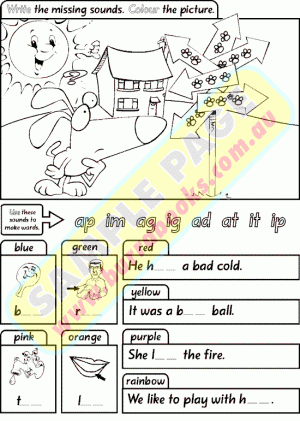 Read and Colour – Word Families