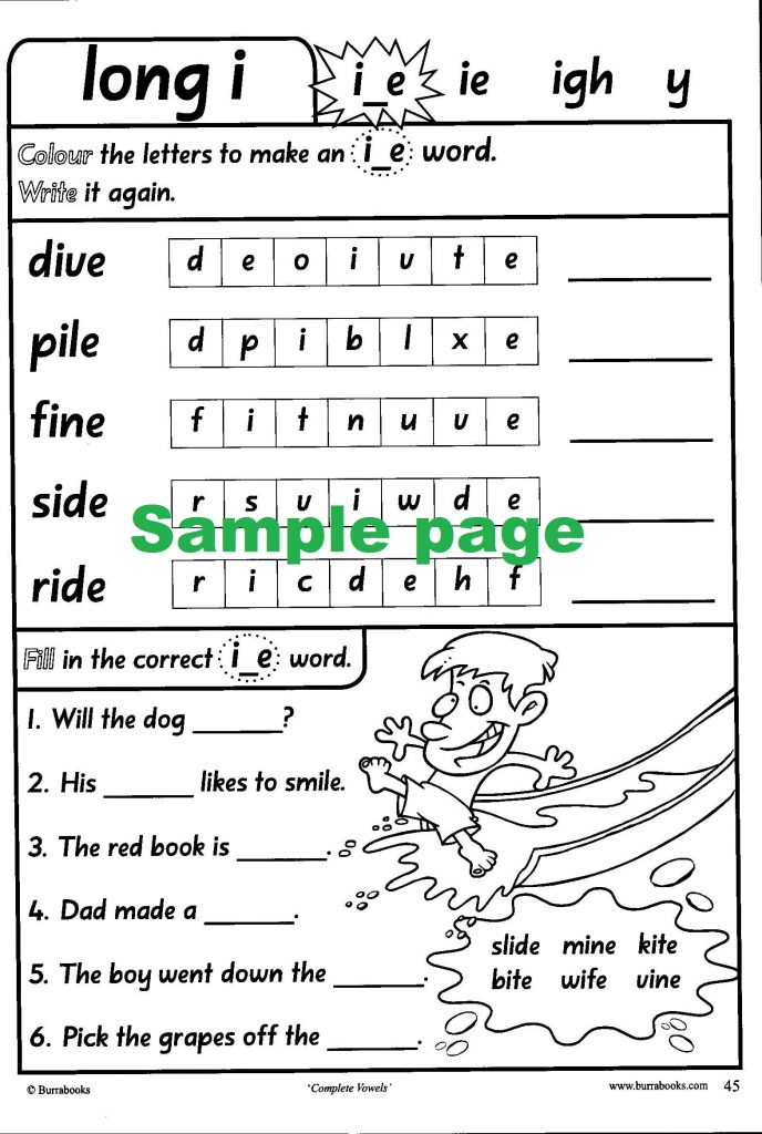 Complete Vowels | Educational Worksheets & Books | Australian Curriculum